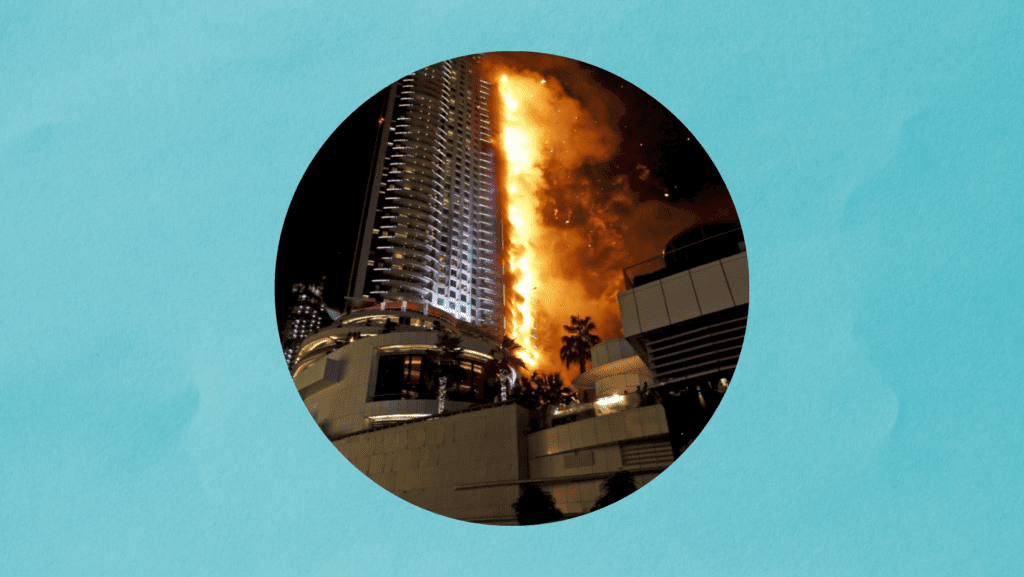 downtown dubai fire in november